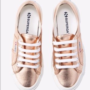 Metallic Superga trainers size 7